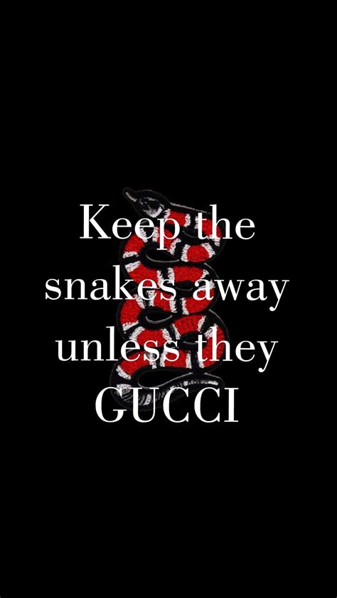 stay away from snakes unless they gucci|Keeping the Snakes Away, Unless They’re Gucci .